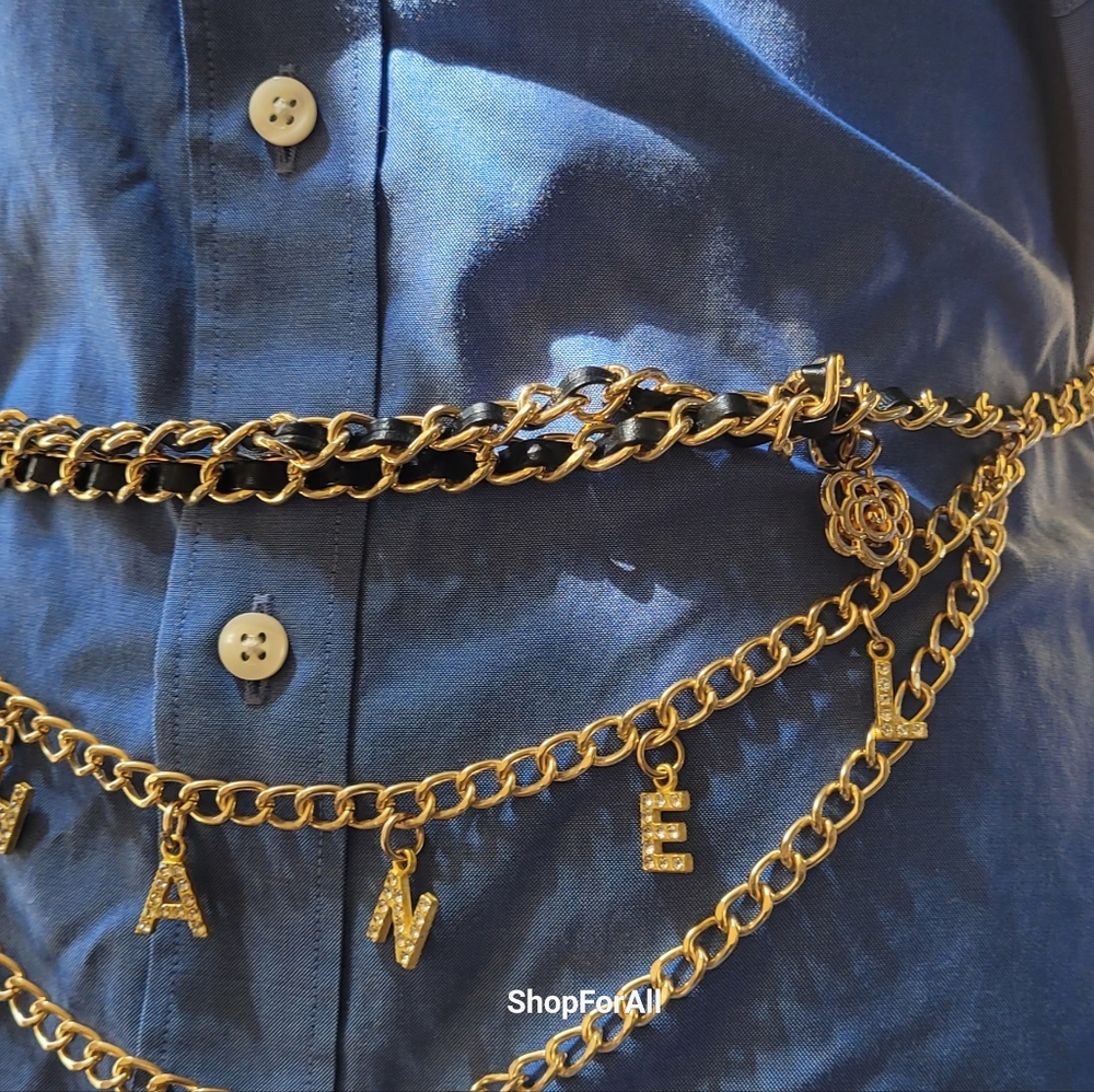 Chanel Gold and Black Chain Belt - Picture 10 of 15